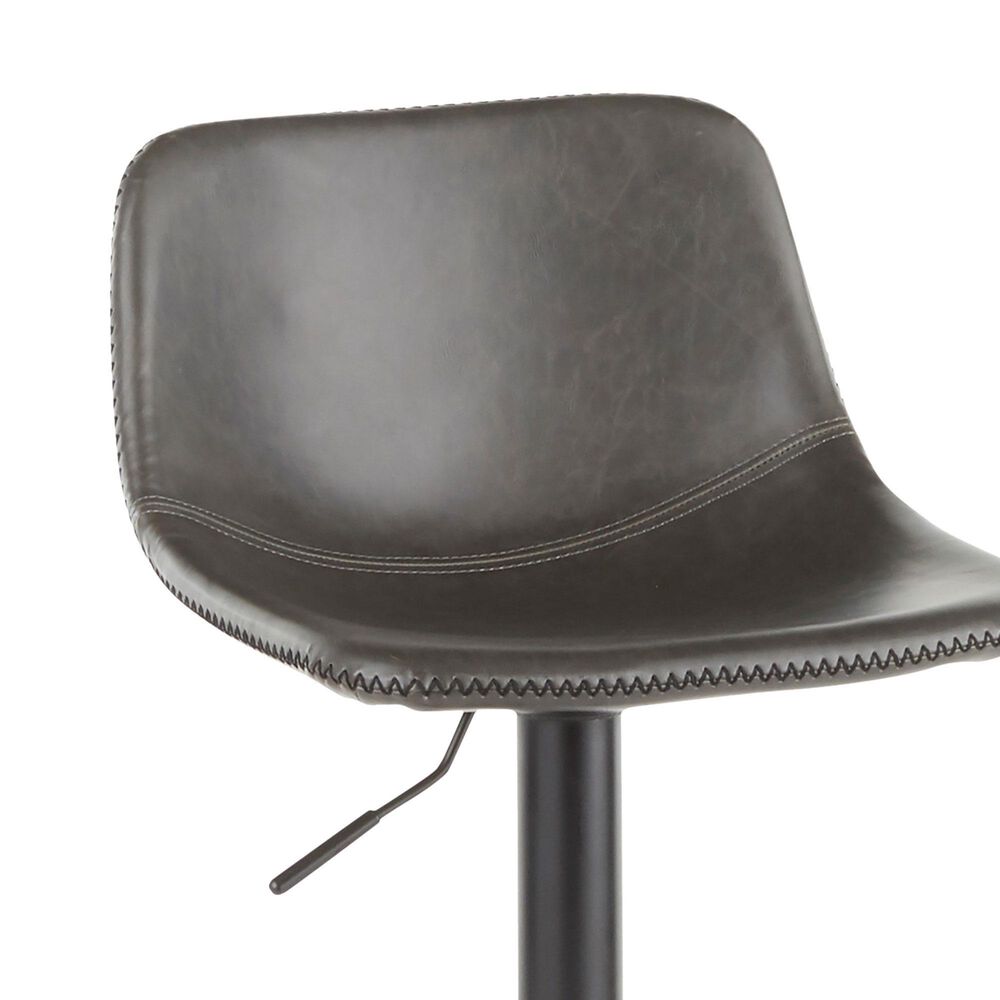 Lumisource Duke Adjustable Barstool in Grey and Black &#40;Set of 2&#41;, , large