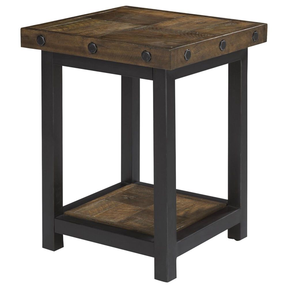 at HOME Carpenter Chairside Table in Oiled Oak, , large