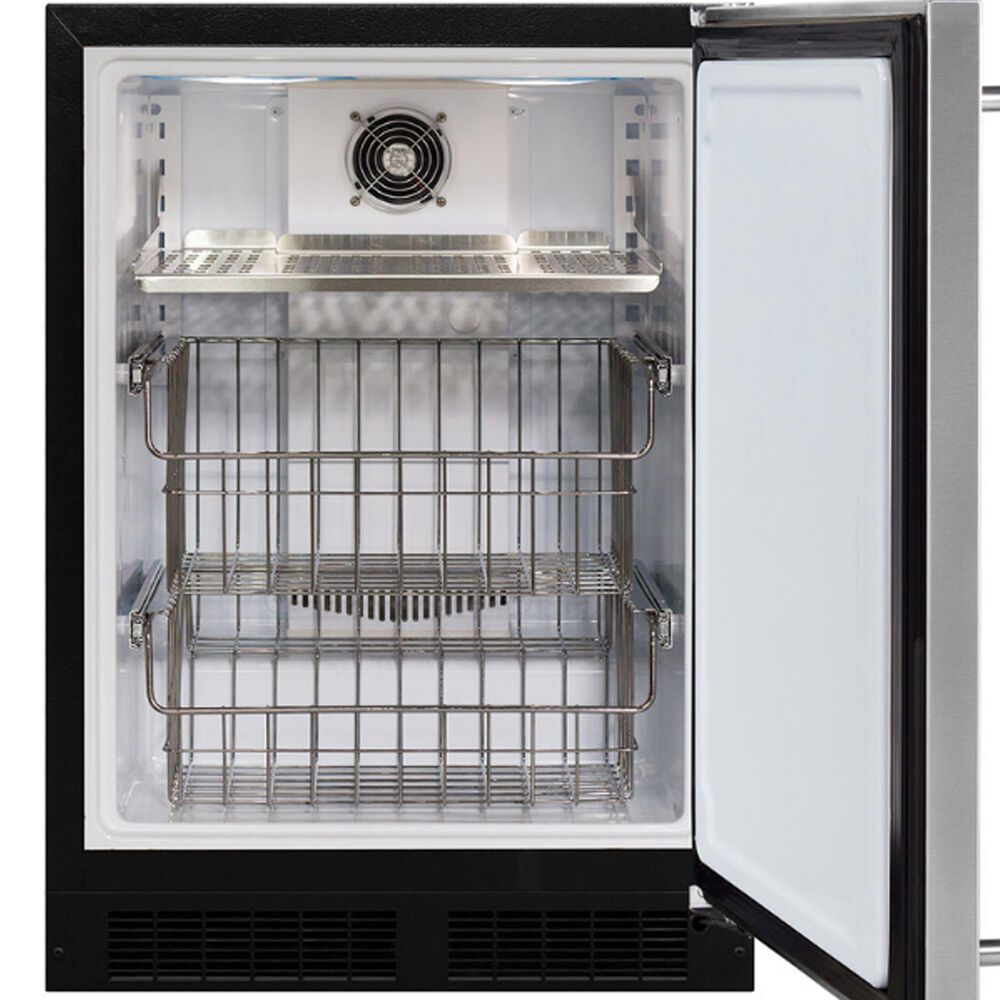 Marvel 4.9 Cu. Ft. Built-In Freezer with 2 Chrome Wire Bins in Stainless Steel, , large