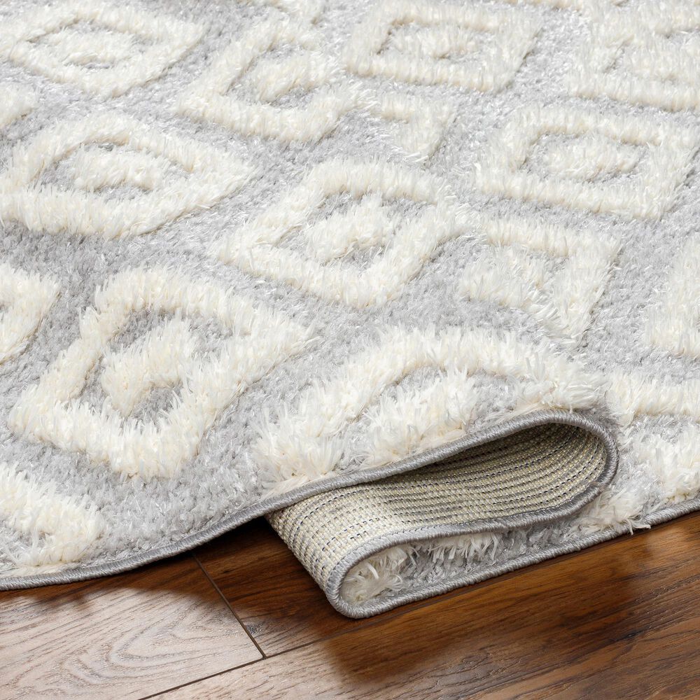 Surya Rodos RDO2338 6&#39;7&quot; x 9&#39; Light Slate, White Area Rug, , large