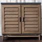 James Martin Vanities Portland 36" Single Bathroom Vanity in Whitewashed Walnut with 3 cm White Zeus Quartz Top and Rectangular Sink, , large