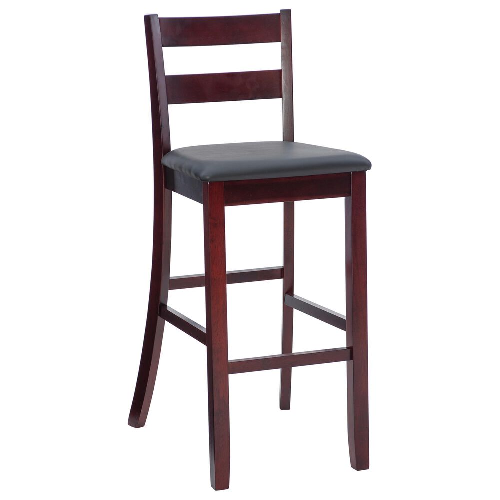 Linon Home Decor Torino Soho Bar Stool in Merlot, , large