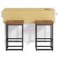 HOMLUX Farmhouse Kitchen Island with Drop Leaf and 2 Stools in White, Natural, Black and Rustic Brown, , large