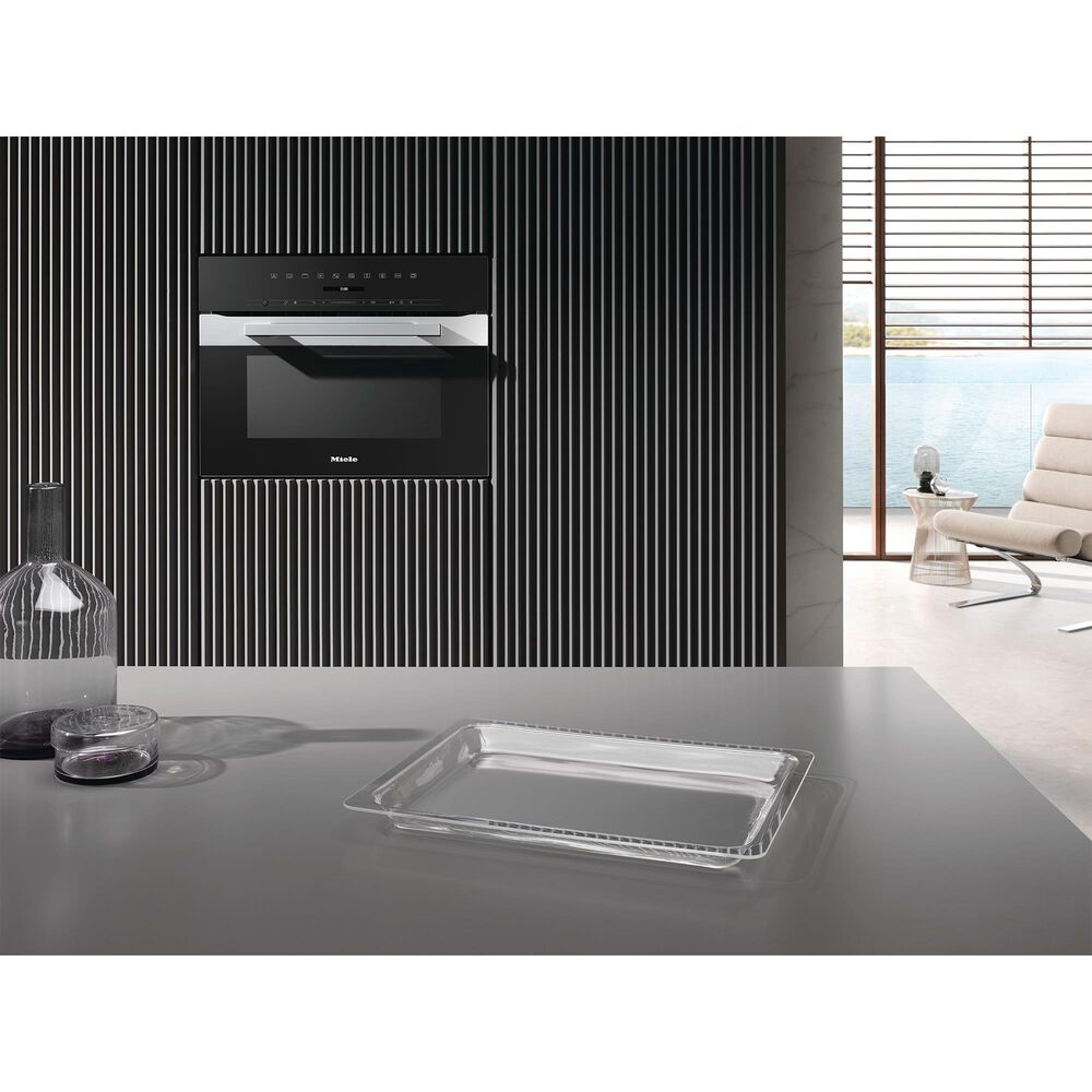 Miele PureLine 24&quot; Compact Speed Smart Single Electric Wall Oven with Convection in Stainless Steel, , large