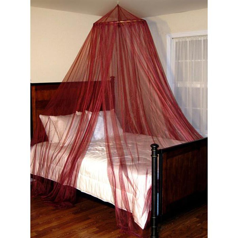 Epoch Hometex Oasis Round Bed Canopy in Burgundy, , large