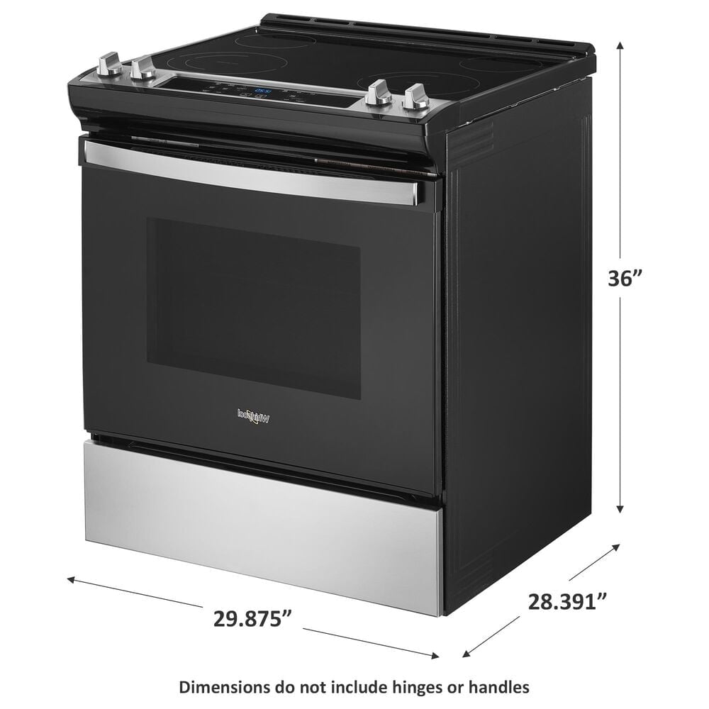 Whirlpool 4.8 Cu. Ft. Electric Range with Frozen Bake in Stainless Steel, , large