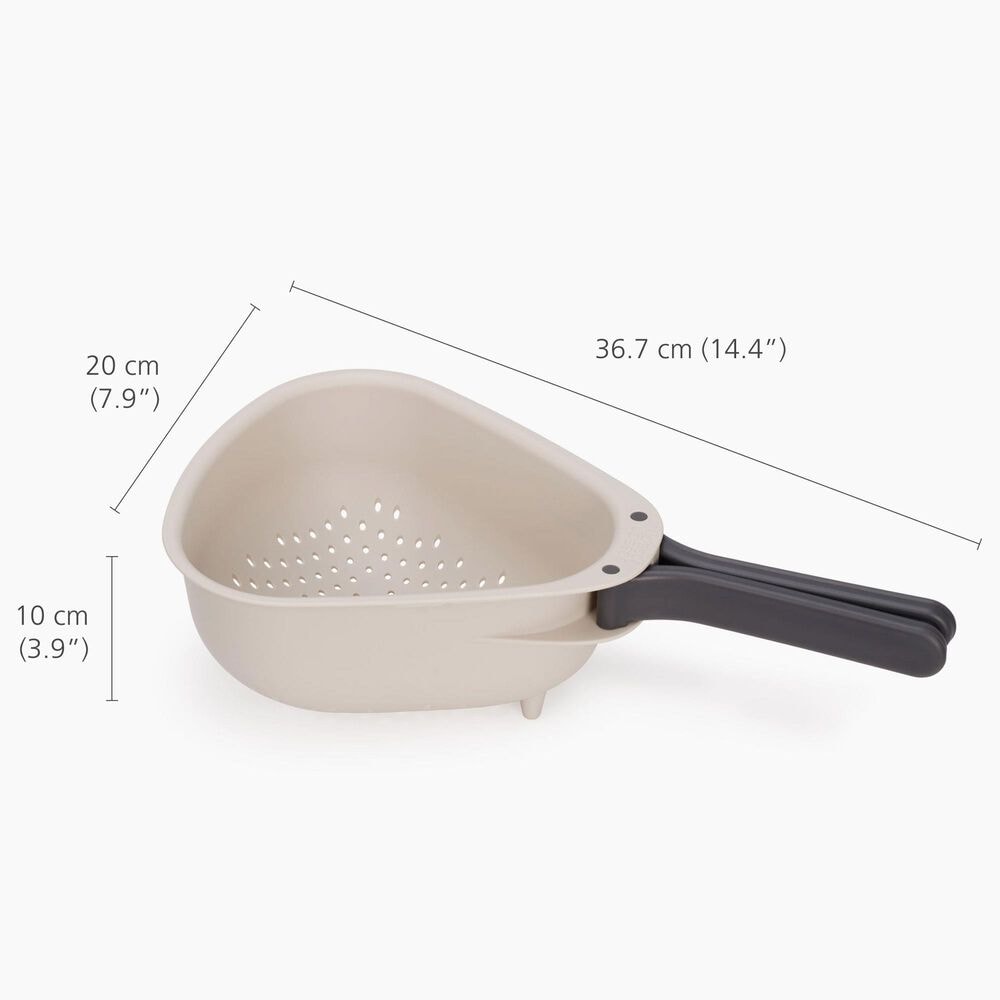 Joseph Joseph Droplet Compact Colander with Folding Handles in White, , large