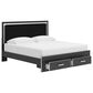 Ashley Zuraleus King Upholstered Storage Bed in Matte Black and Chrome, , large