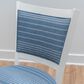Linon Home Decor Lainey Side Chair with Blue Stripe Cushion in White (Set of 2), , large