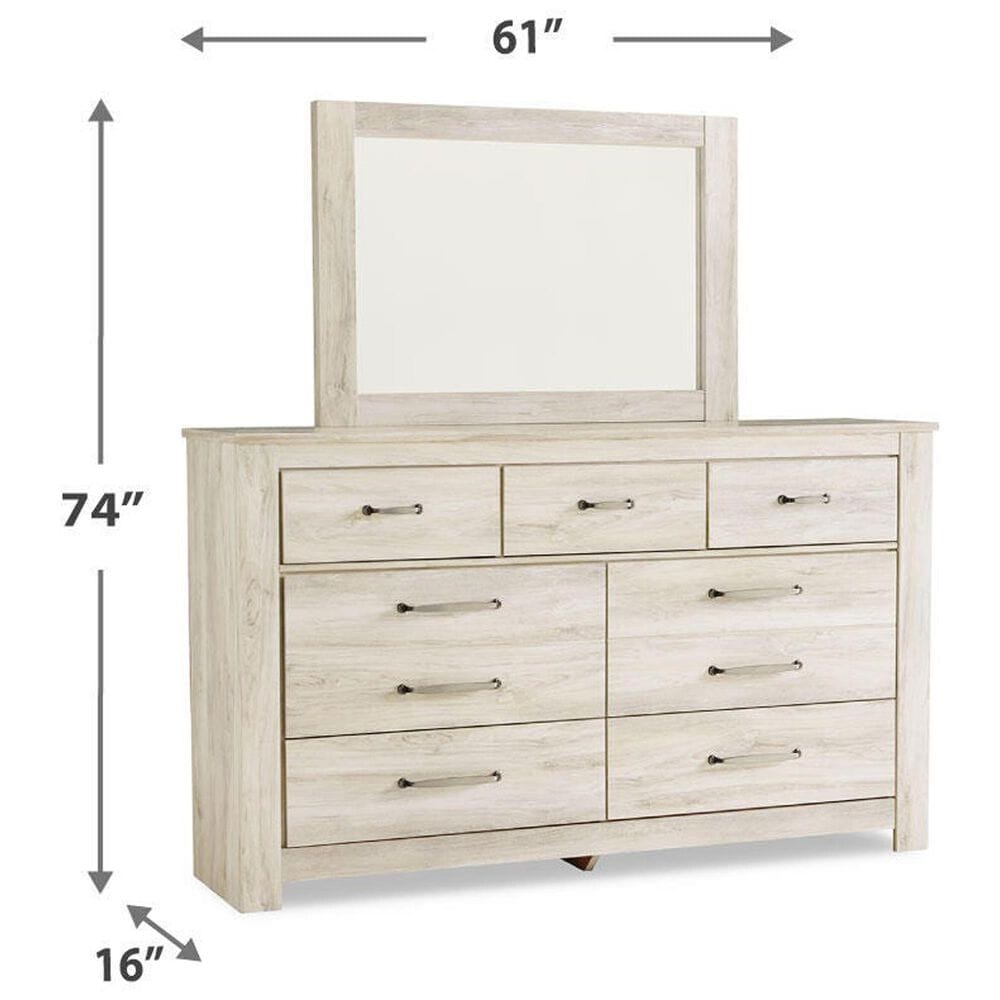 Ashley Bellaby Dresser and Mirror in Whitewash, , large