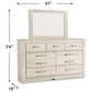 Ashley Bellaby Dresser and Mirror in Whitewash, , large