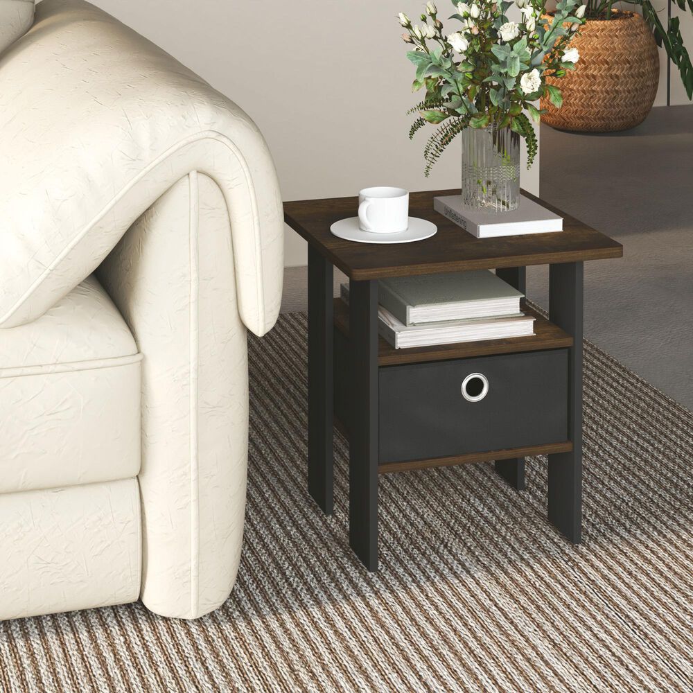 HOMLUX 1-Drawer End Table in Amber Pine, , large