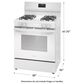 Frigidaire 30" Freestanding Gas Range with 4 Burners in White, , large