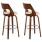 Lumisource Cecina Swivel Barstool with Cream Cushion in Walnut and Chrome (Set of 2), , large