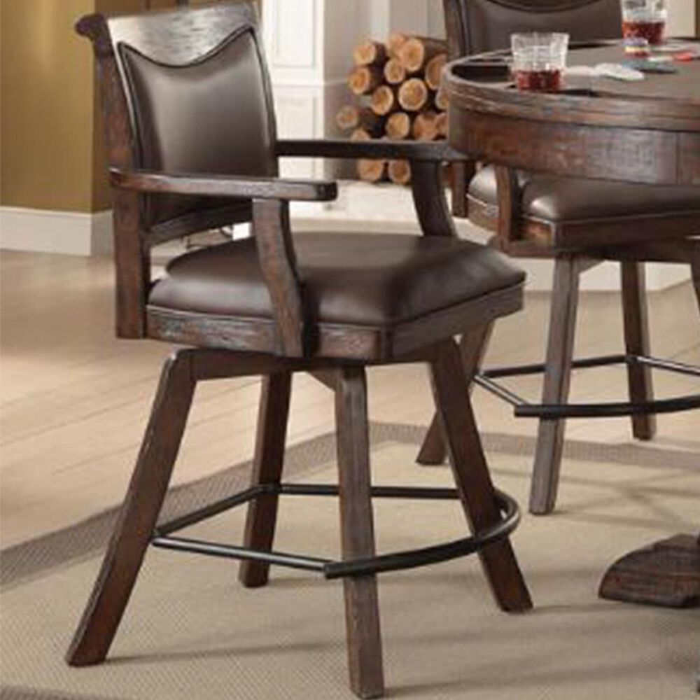 Radius Gettysburg 5-Piece Round Game Table Set in Chestnut Oak, , large