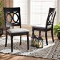 Baxton Studio Lucie Side Chair with Grey Cushion in Espresso Brown (Set of 2), , large