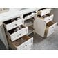 James Martin Vanities Brittany 60" Single Bathroom Vanity in Bright White with 3 cm Ethereal Noctis Quartz Top and Rectangular Sink, , large