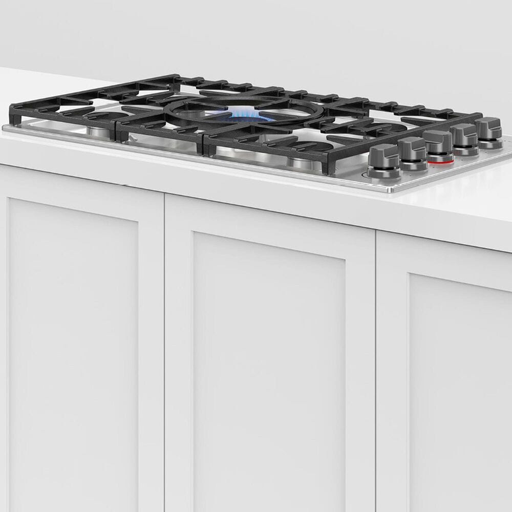 Fisher &amp; Paykel 36&quot; Gas Cooktop with 5 Sealed Dual Flow Burners in Stainless Steel, , large