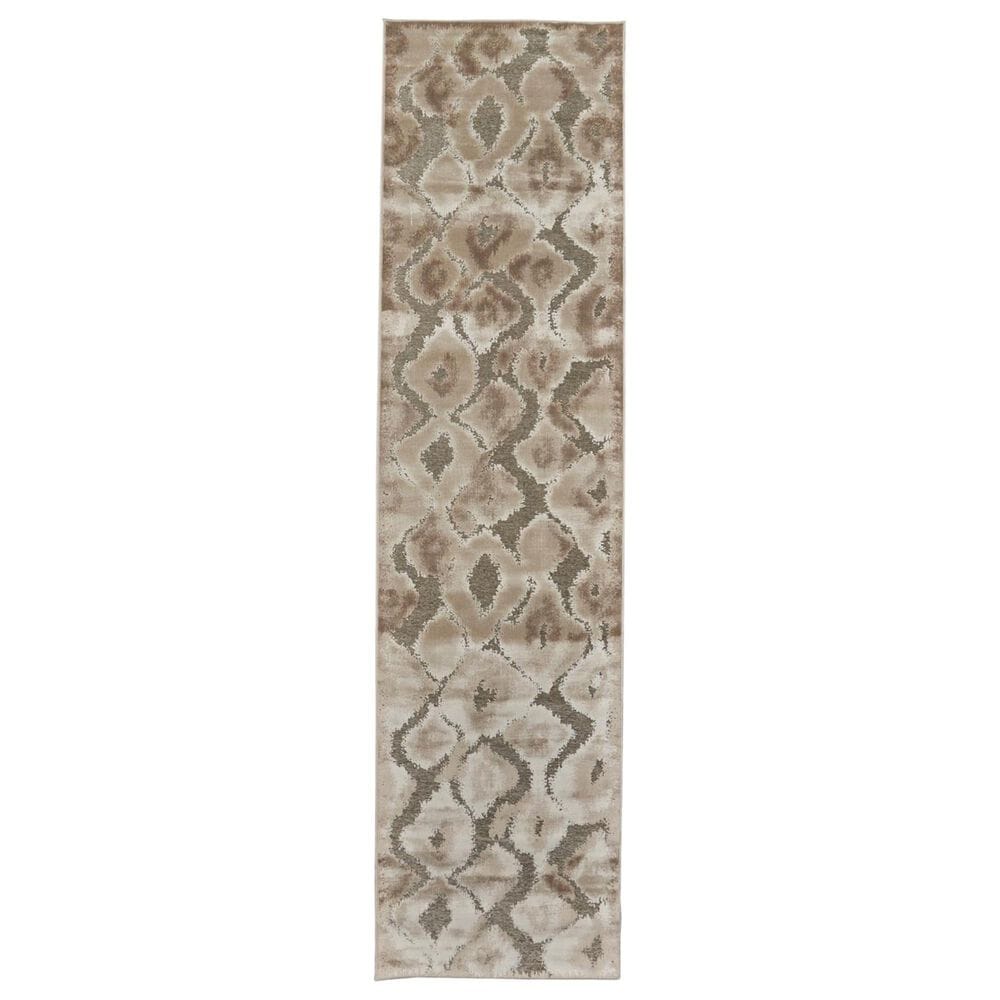 Feizy Rugs Saphir Zam 3250F 2'6" x 8' Pewter/Gray Runner, , large