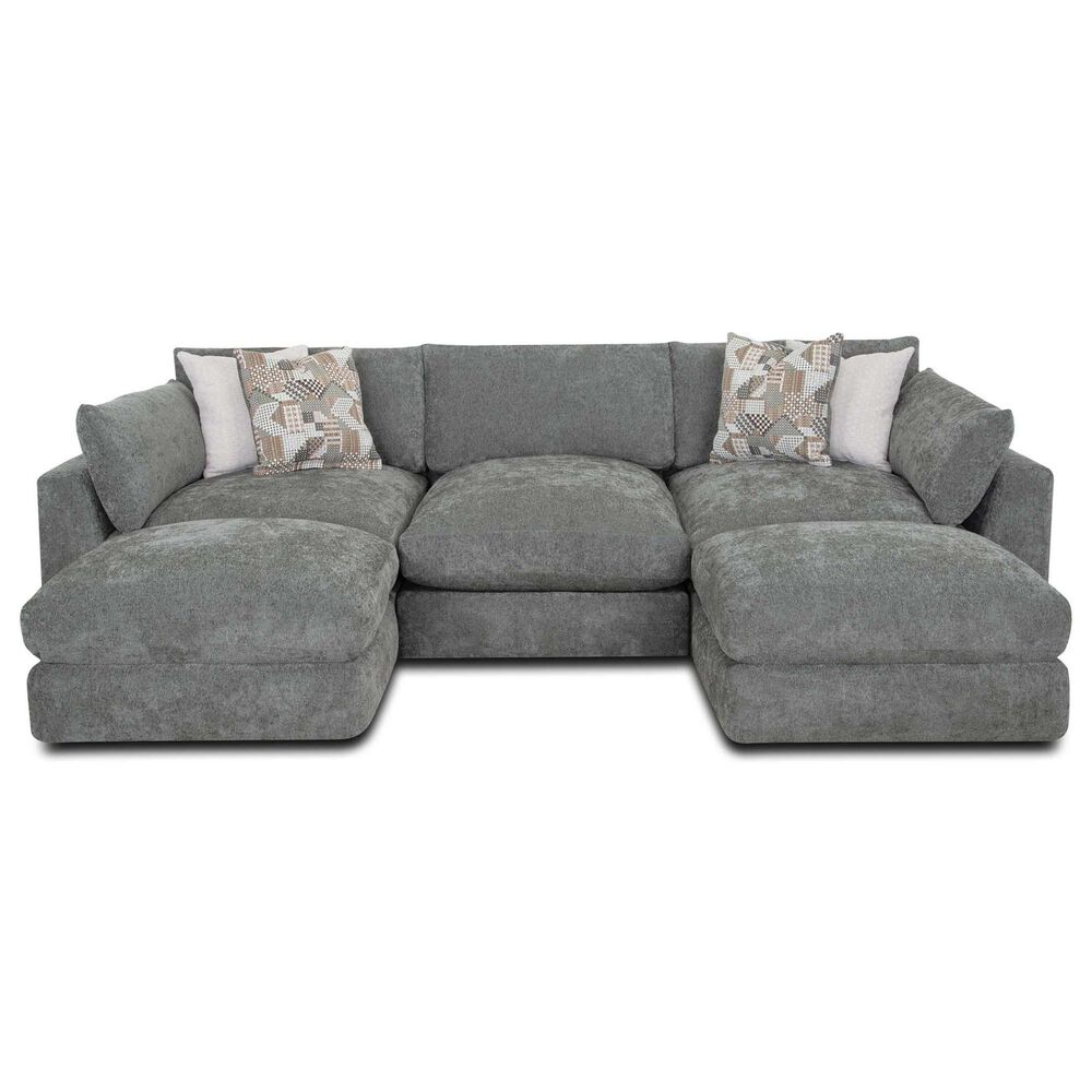 Moore Furniture Seurat 5-Piece Stationary Symmetrical Sectional in Linwood Green Bay, , large