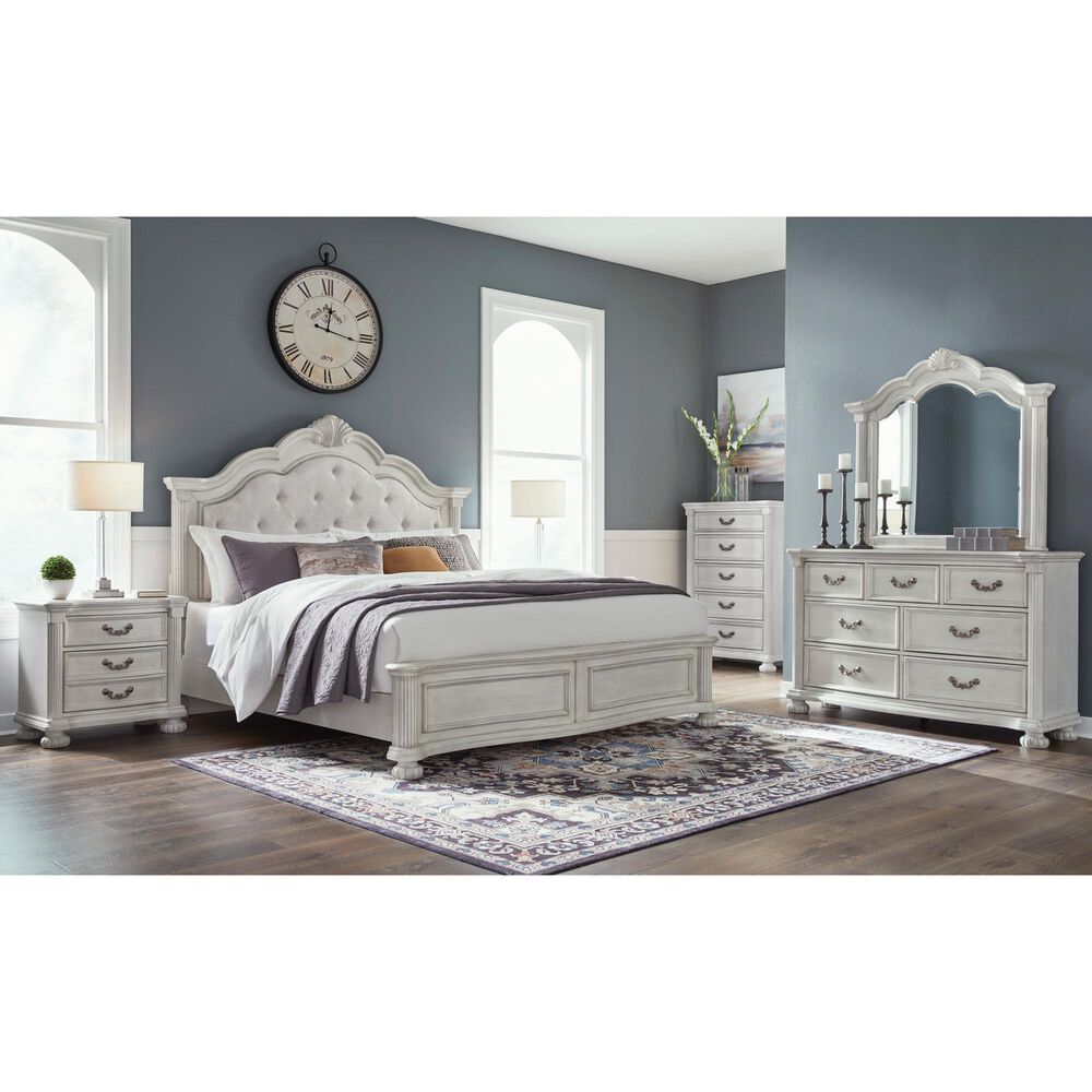 Ashley Montelaine 5-Piece Queen Panel Bedroom Set in Antique White, , large