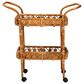 Baxton Studio Diwata 2-Tier Rattan Kitchen Cart in Natural Brown, , large