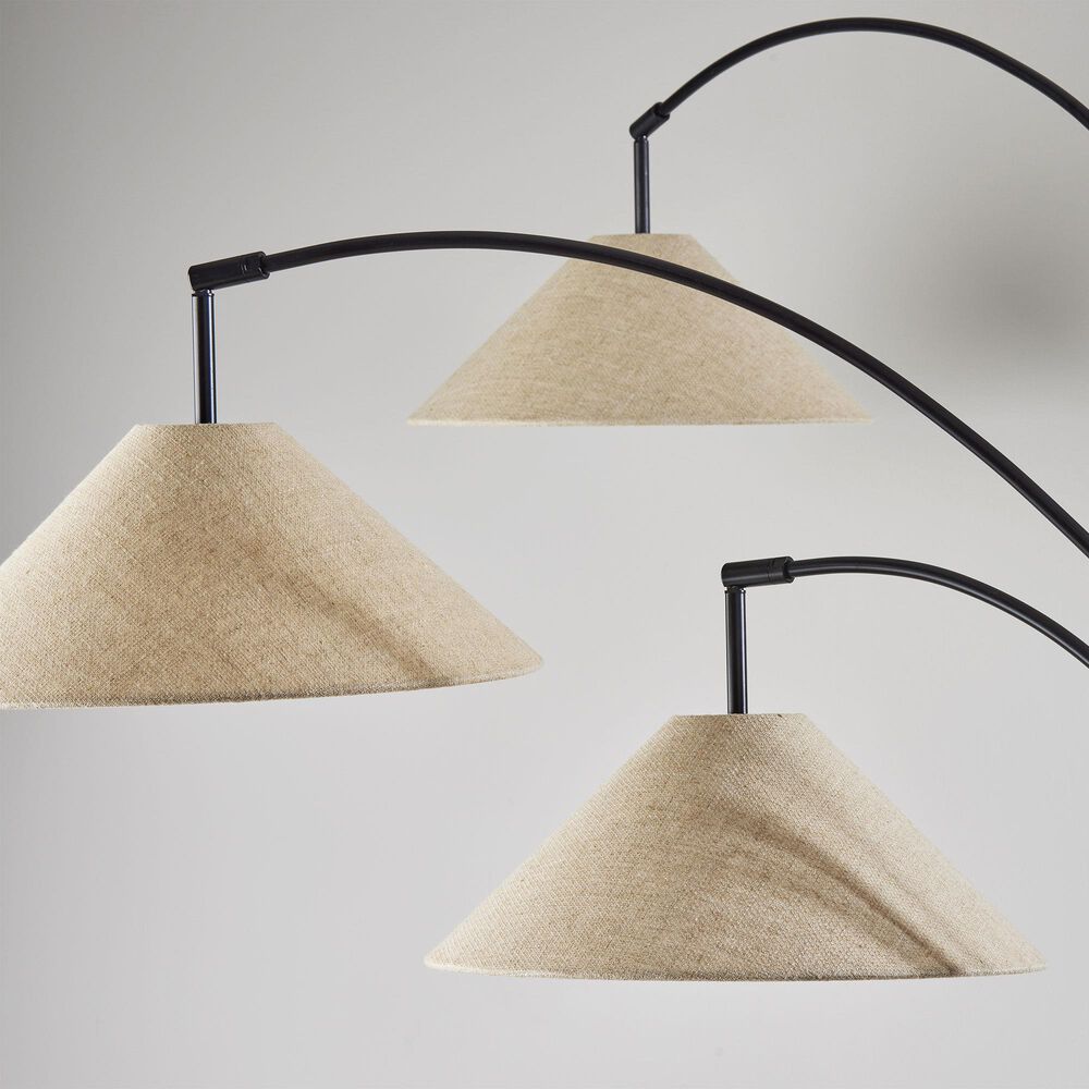 Adesso Braxton 3-Arm Arc Lamp in Dark Bronze, , large