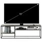 HOMLUX 70" TV Stand with 2 Open Storage Shelves in French Oak Grey, , large