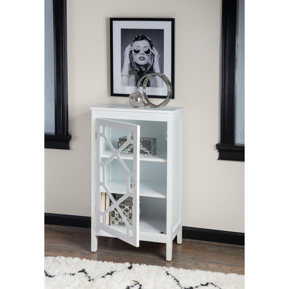 Linon Home Decor Fetti Small Cabinet in White, , large