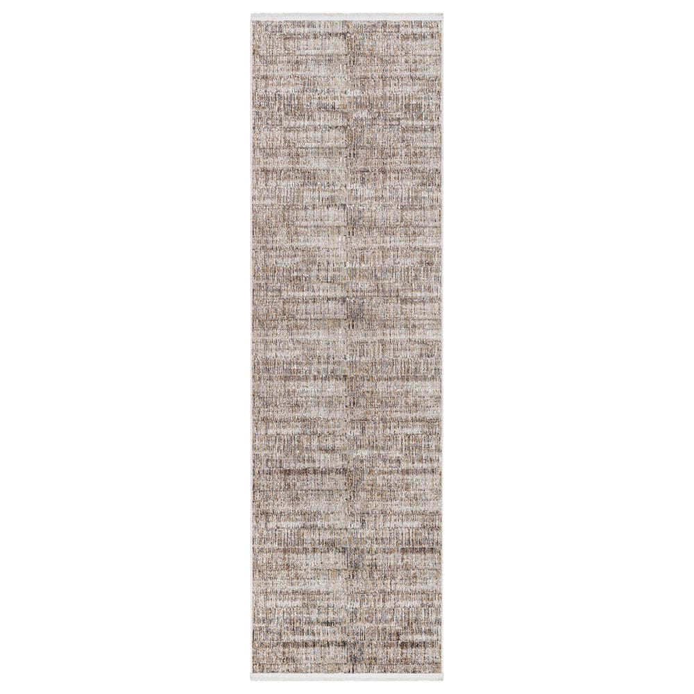 Surya Aida 2"7" x 9" Ivory, Medium Gray, Charcoal, Tan, Deep Teal and Beige Runner, , large