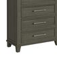 Mayberry Hill Canterbury 5-Drawer Chest in Gray, , large