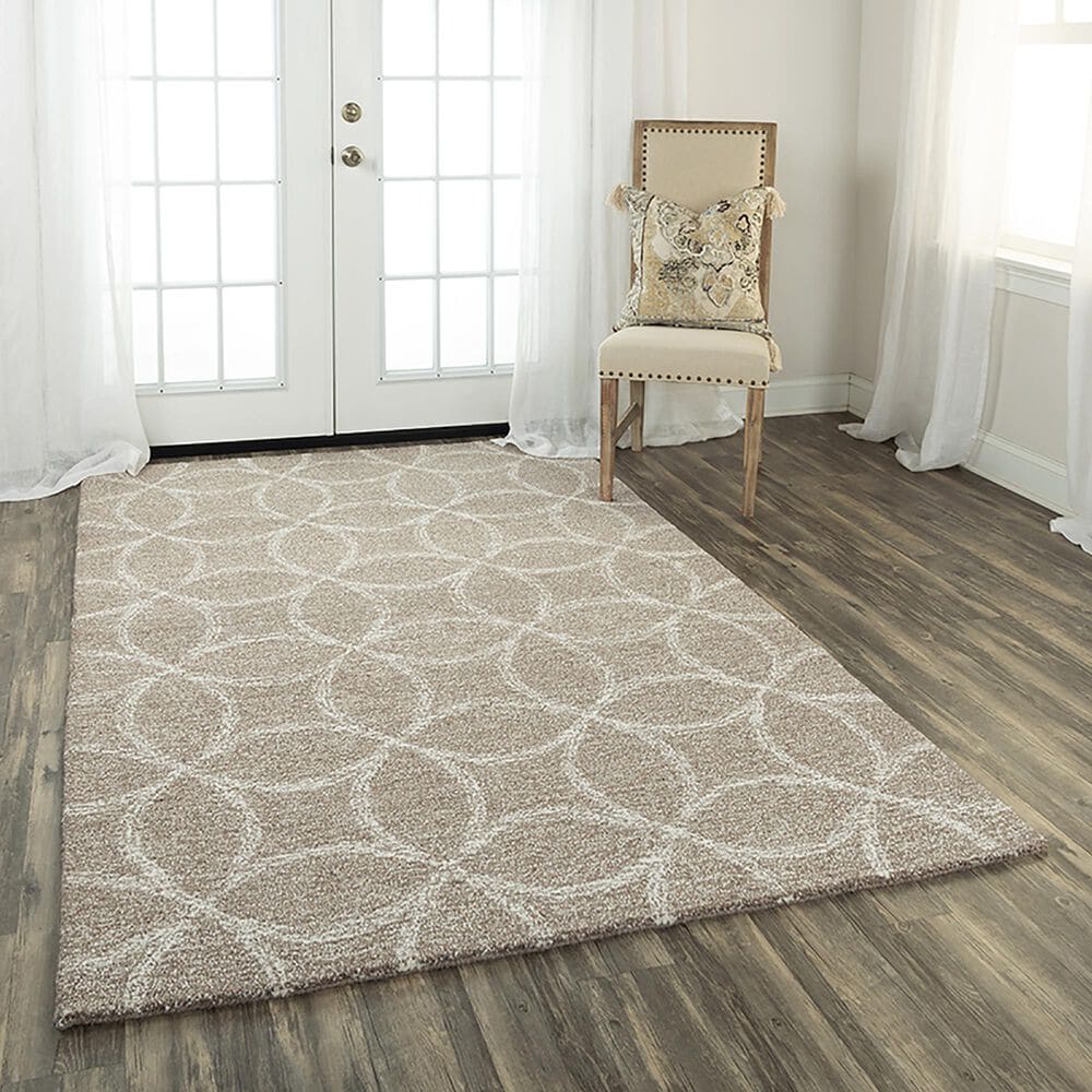 RIZZY Harmony Geometric 7&#39;9&quot; x 9&#39;9&quot; Brown Area Rug, , large
