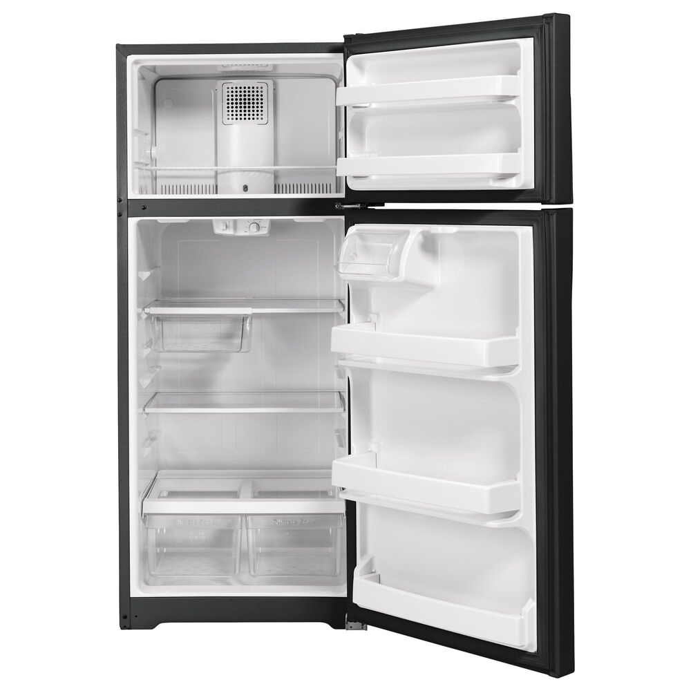 GE Appliances 17.5 Cu. Ft. Freestanding Energy Star Top Freezer Refrigerator in Black, , large