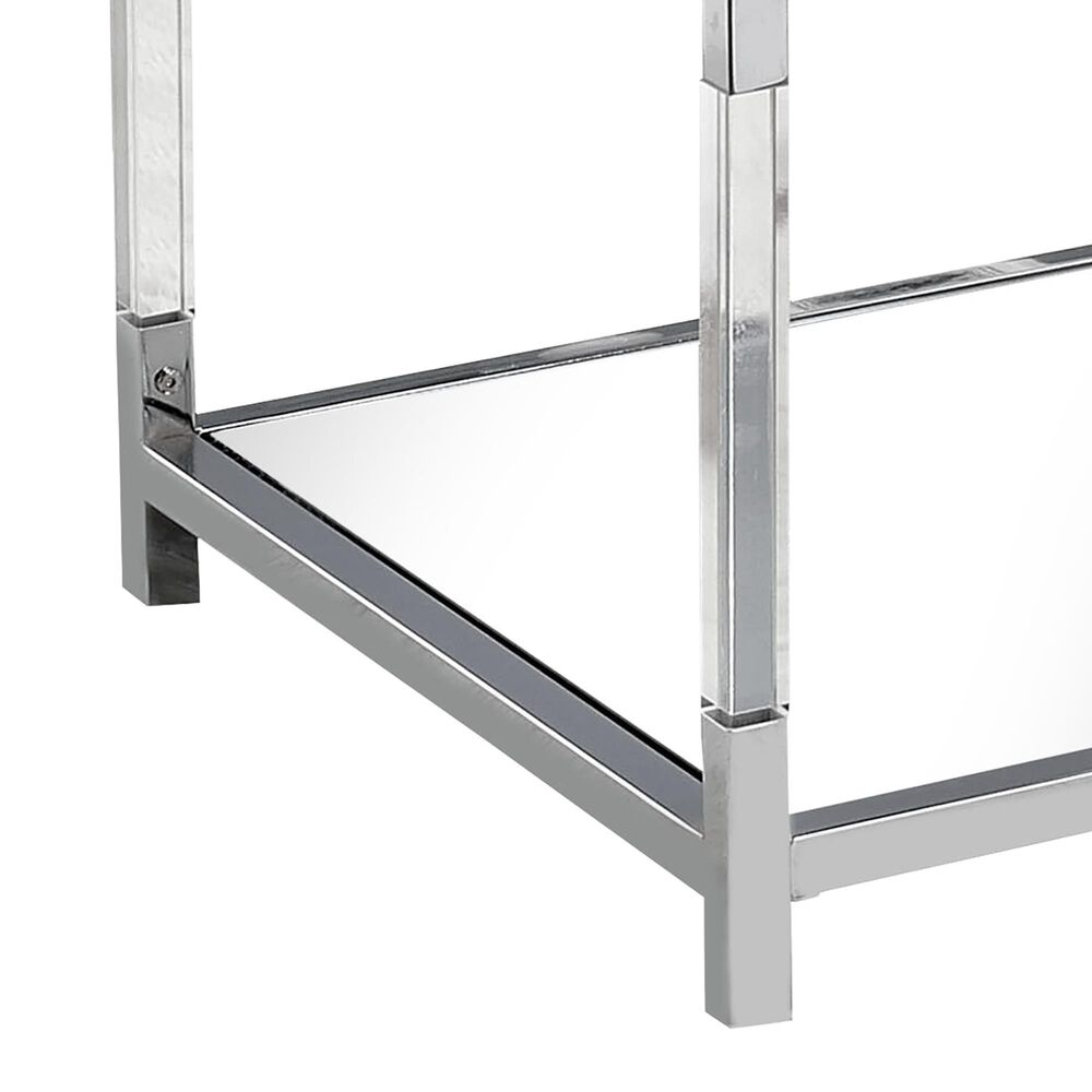 Furniture of America Blythe Coffee Table in Glass and Chrome, , large
