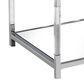 Furniture of America Blythe Coffee Table in Glass and Chrome, , large
