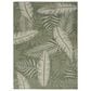 Nourison Garden Oasis GOA02 Green and Ivory 5" x 7" Indoor/Outdoor Area Rug, , large