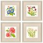 Paragon 18" Square Fleur Melange III Wall Art in Green (Set of 4), , large