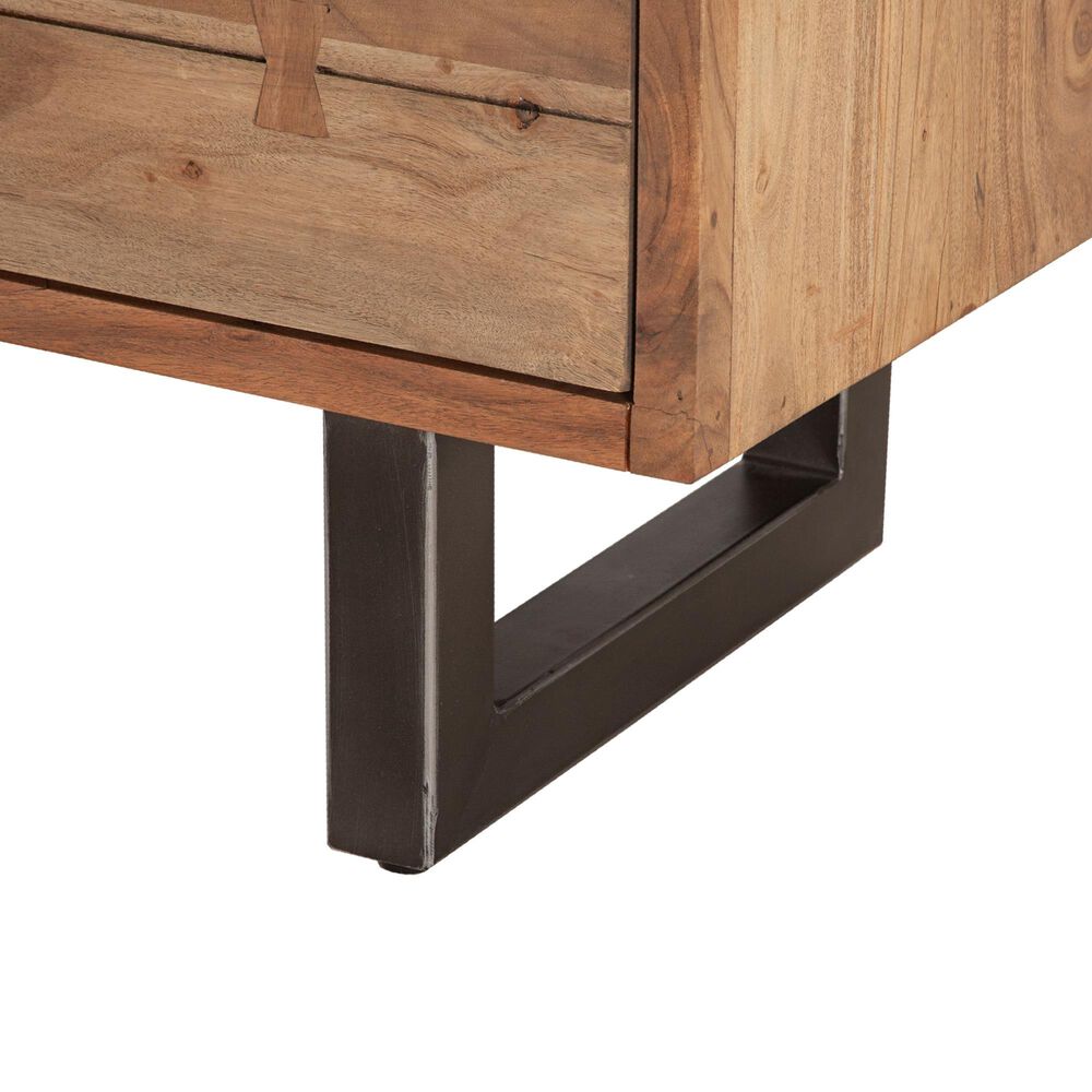 Home Trends &amp; Design Aspen 6-Drawer Dresser in Smoked Acacia and Antique Zinc, , large