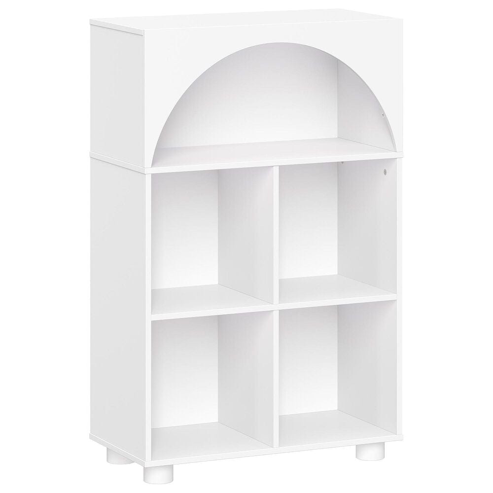 RiverRidge Home Kids Curve Appeal 23" 4-Cubby Bookcase in White, , large