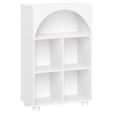 RiverRidge Home Kids Curve Appeal 23" 4-Cubby Bookcase in White, , large