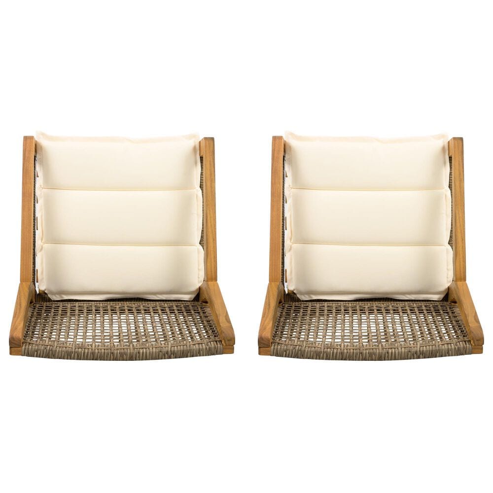 Hearth and Haven Outdoor Dining Chair in Cream (Set of 2), , large