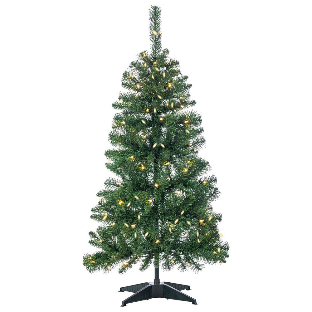The Gerson Company Sterling 4" Pop Up LED Fir Tree with 105 UL Warm White LED Lights, , large