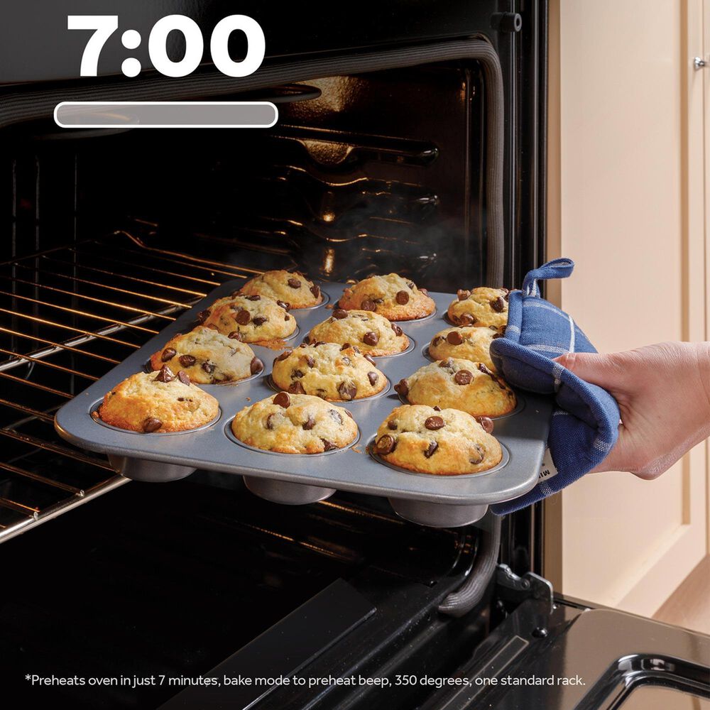 GE Appliances 30" Slide-In Electric Range with Crisp Mode in White, , large