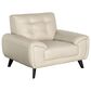 Chateau d"Ax Leather Accent Chair in Beige, , large