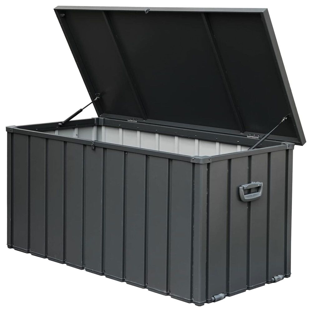 Hearth and Haven 160-Gallon Outdoor Storage Deck Box with Waterproof Material in Dark Gray, , large