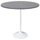 Leisuremod LeisureMod Verve Collection Modern Bar Height Table White Base with 48 Round Marble Grey Sintered Stone Top, , large