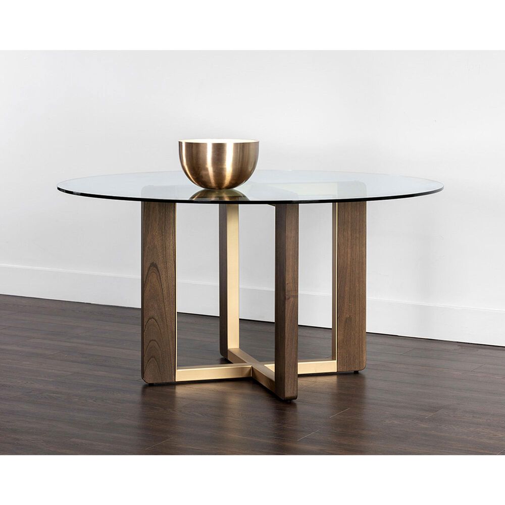 37B Lianne Dining Table in Gold - Table Only, , large