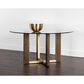 37B Lianne Dining Table in Gold - Table Only, , large