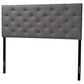 Baxton Studio Viviana Full Upholstered Headboard in Grey, , large