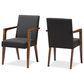 Baxton Studio Andrea Lounge Chair in Dark Grey (Set of 2), , large